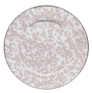 Golden Rabbit Taupe Swirl Dinner Plate